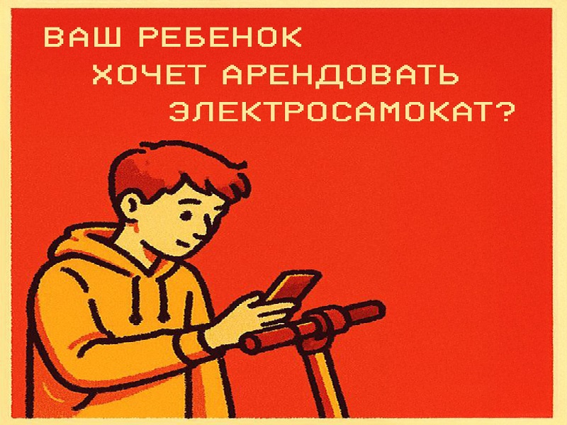Ваш ребёнок хочет арендовать электросамокат?.