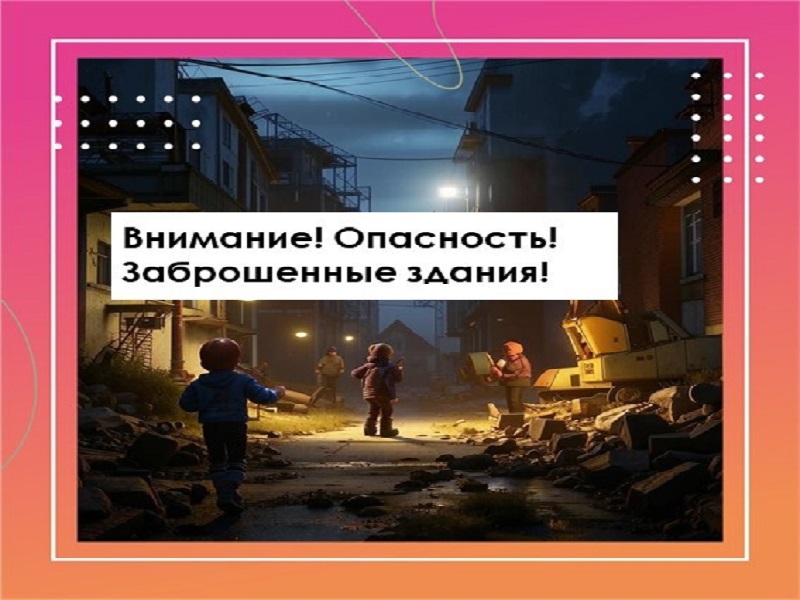 Памятка об опасности проникновения детей в расселенные и аварийные здания.
